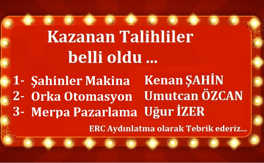 CNC Aydınlatma Lamba, 07.05.2025 Çekiliş sonuçları